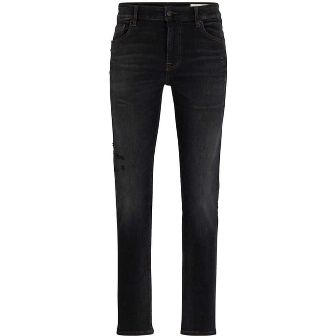 Boss Heren Delaware 5-pocket slim fit jeans (Donkergrijs)