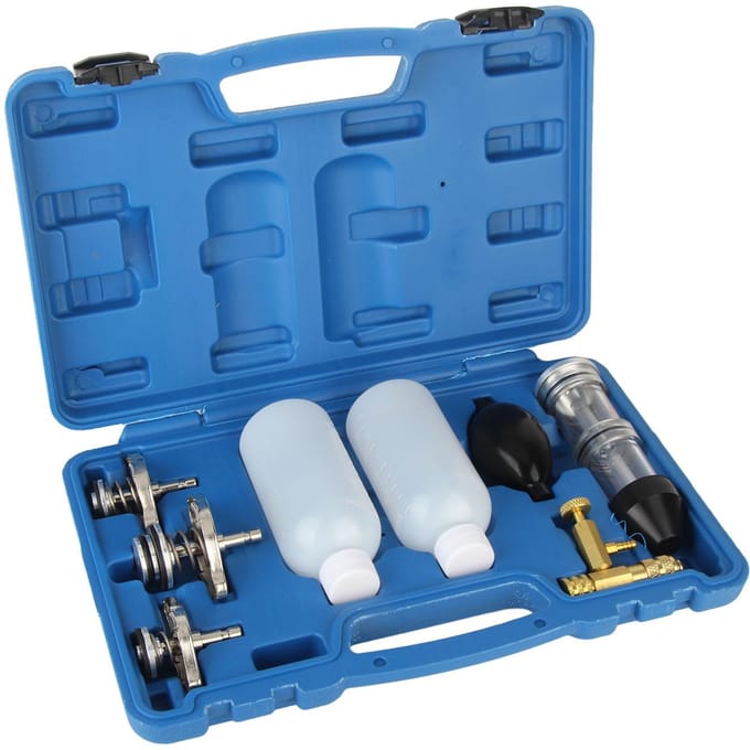 CO2 Cilinderkoppakking Lekdetector Tester met 3 Bajonetadapters zwart