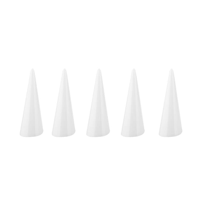 5 stuks Enkele Vinger Display Ringhouder Vitrine Standaard Sieraden Ringen Organizer (Wit) wit
