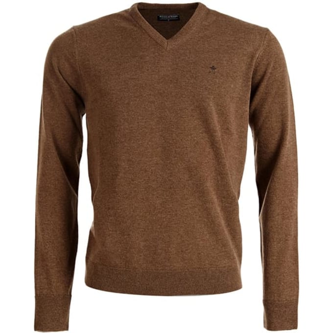 River Woods Lbw Bsc V-neck Nf Swt Brown Taglia: S | Maglioni a maglia Outlet | Uomo | Marrone