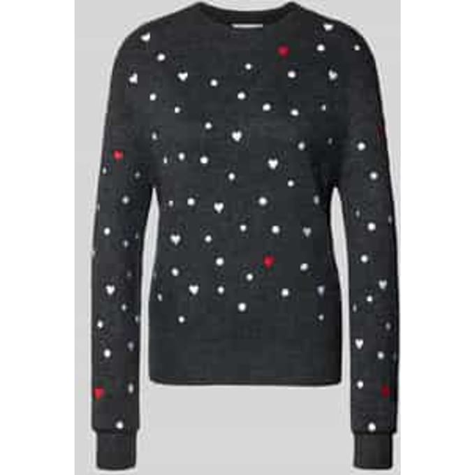 Regular fit gebreide pullover met borduursels
