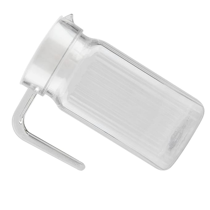 500ml Acryl Transparante Sapfles Gestreept Waterijs Koude Sapkan met Deksel voor Bar Huis white