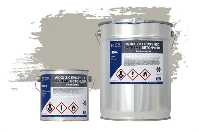 Wixx 2K Epoxy 650 Extreme Betoncoating - 10L - RAL 7038 | Agaatgrijs