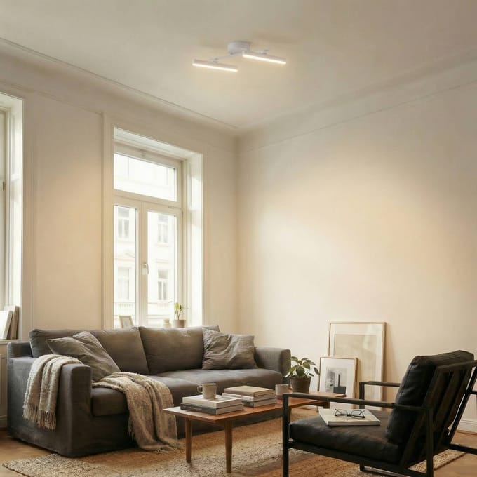 Lindby LED spot Eldrin, wit, 2-lamps, lichtstrip
