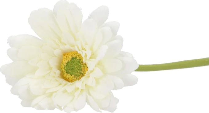 DK Design Kunstbloem Gerbera - 72cm - wit - Real Touch - kunst zijdebloemen