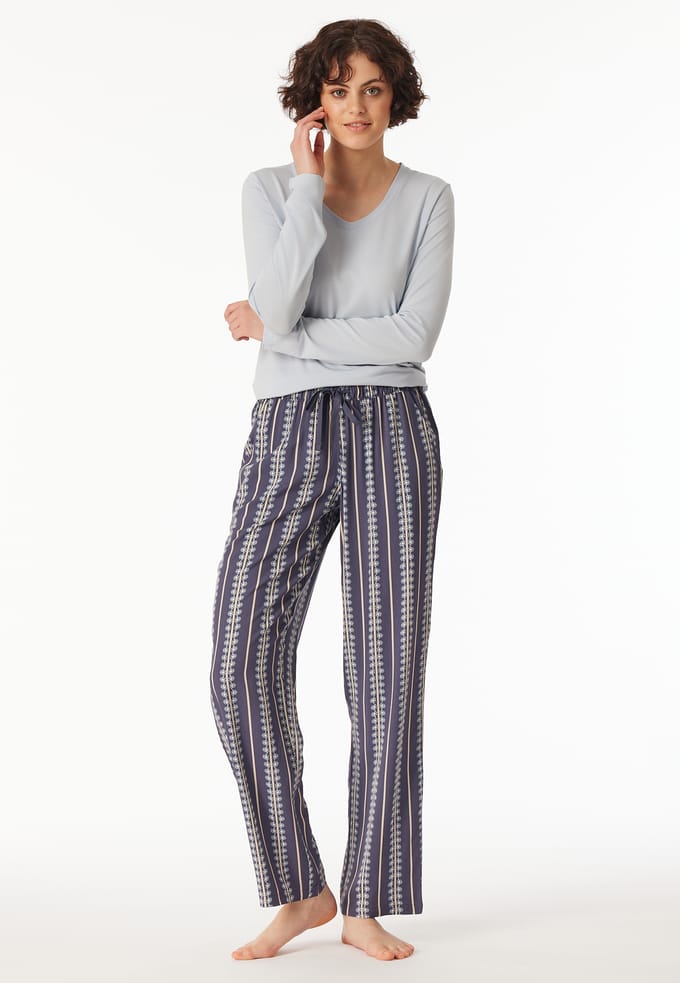 Geweven broek lang strepen meerkleurig - Mix+ Relax 36