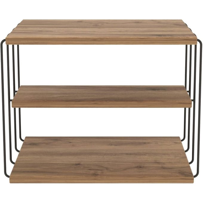 Asir - Bijzettafel - Atlantische den - Zwart - 33 x 40 x 33 cm