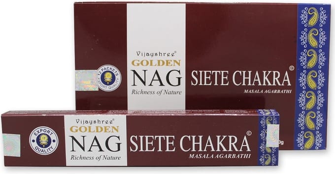 Golden Nag 7 Chakra Wierook 12 pakjes van 15 gram