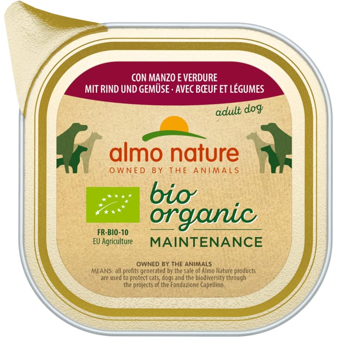 24x100g Bio Rund & Groente Almo Nature Daily Menu Hondenvoer