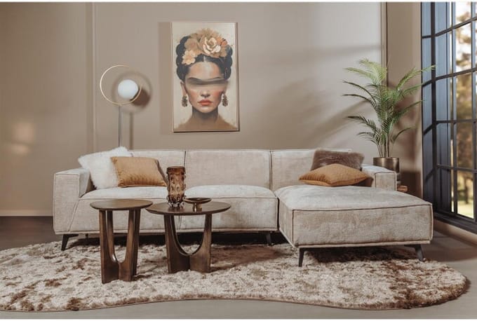 Tower Living Leeds 2 5-AL + Chaise R - Touch 102 Beige