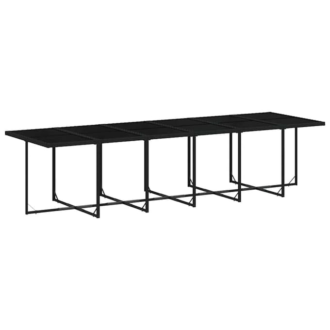 vidaXL - 13-delige - Tuinset - met - kussens - poly - rattan - zwart