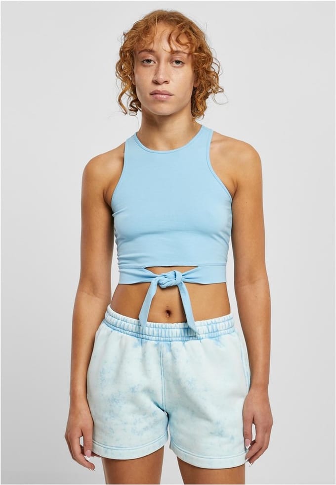 Urban Classics - Cropped Knot Crop top - 3XL - Blauw