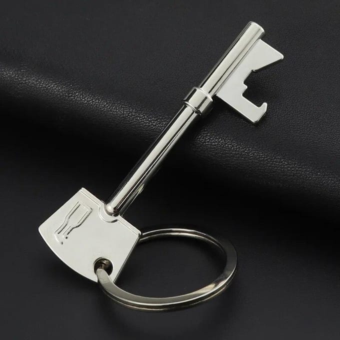 Ouvre-bouteille Portable, ouvre-bouteille de bière, anneau de suspension, outil porte-clés, 1 pièce 1pc white