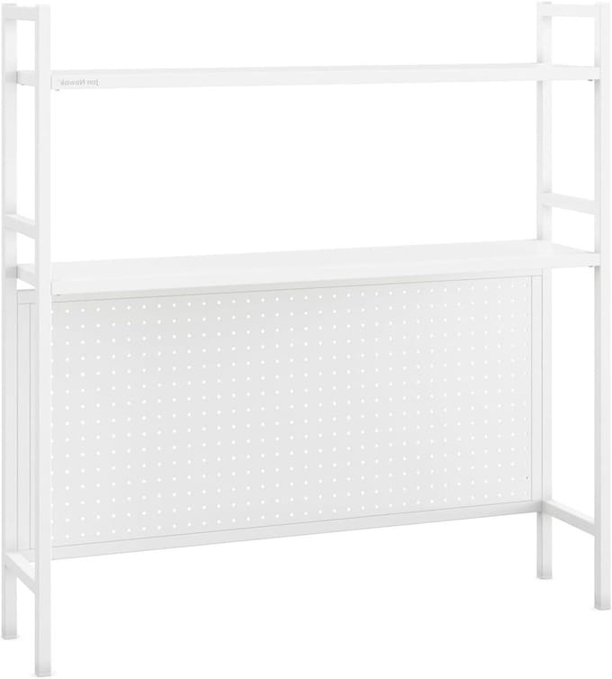 Bureau Opzetrek - Bureau Organizer - Bureau Organiseren - Geperforeerd Bord - 95x98x22 cm - Wit
