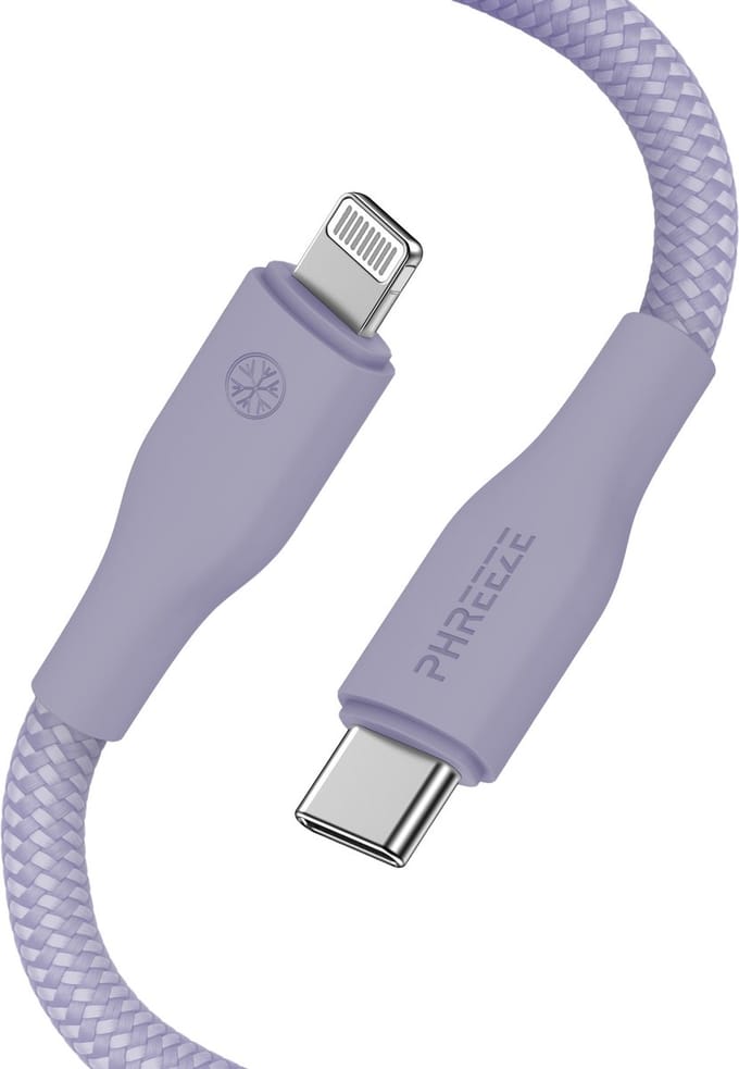Kabel geschikt voor Lightning naar usb C - 1 meter - Paars - Oplaadkabel geschikt voor iPhone