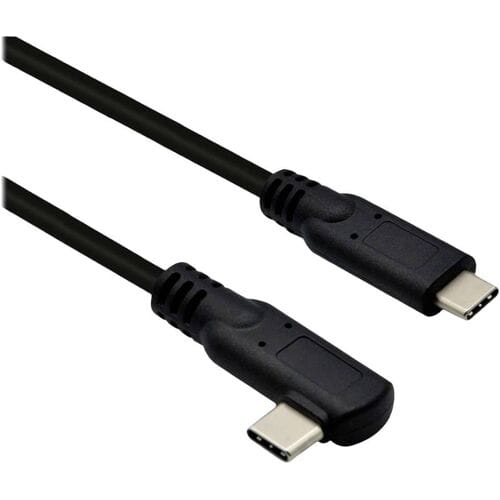 ROLINE USB 3.2 Gen 2x2 Kabel, C-C, M/M, 4K UHD-1, 20Gbit/s, Emark, 100W, haaks, zwart, 1 m