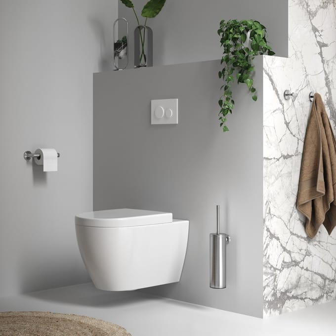 Brauer Brushed Edition Toilet Accessoireset - 3-delig - PVD - geborsteld RVS