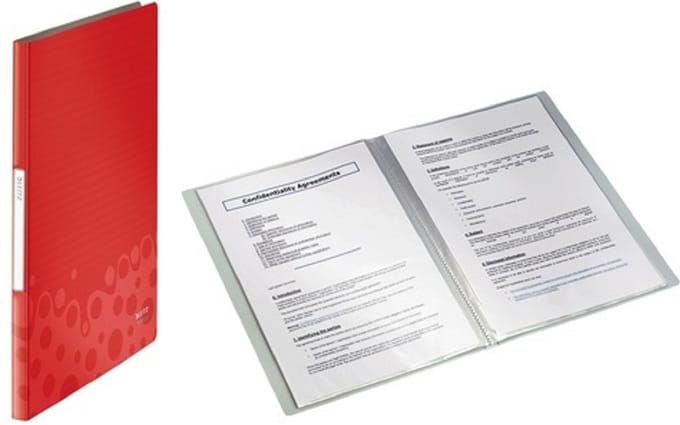 Leitz -Showalbum Bebop - Pp A4 - 40 Tassen - Rood