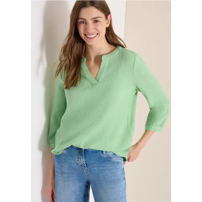 3/4-mouwen blouse van mousseline