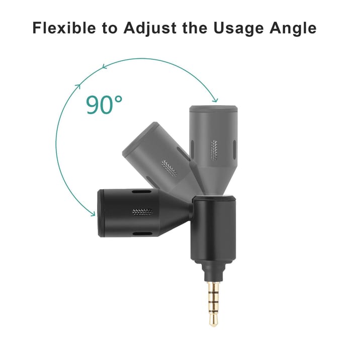 Mini-plug-in smartphone-microfoon Mobiele telefoon-microfoon Cardioïde pickup Type-C-stekker 90° hoek Type-C Plug