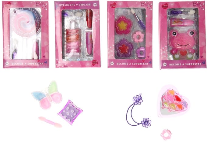 Bella make-up set in display 6 assorti