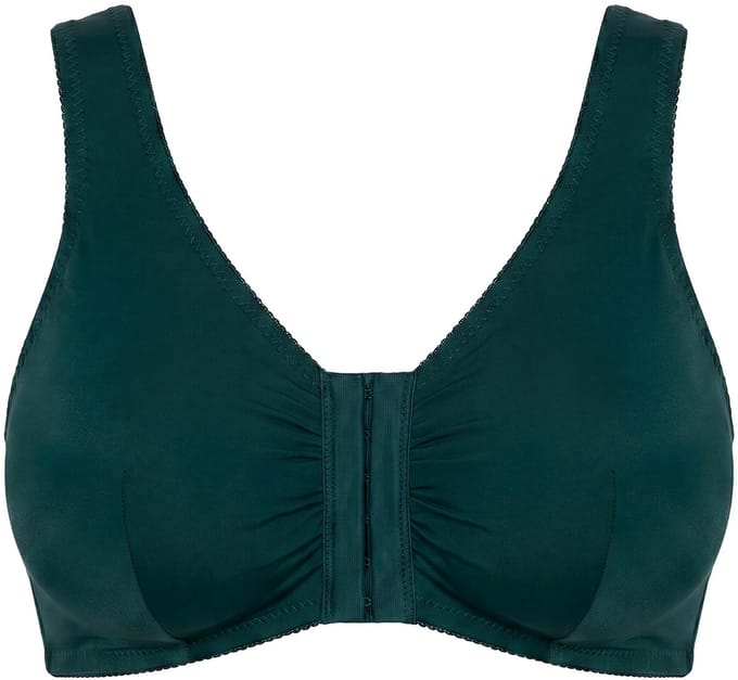 Ulla Popken - Dames - Bustier borstvoedingsbeha voorsluiting - Middernacht groen - Maat 125D