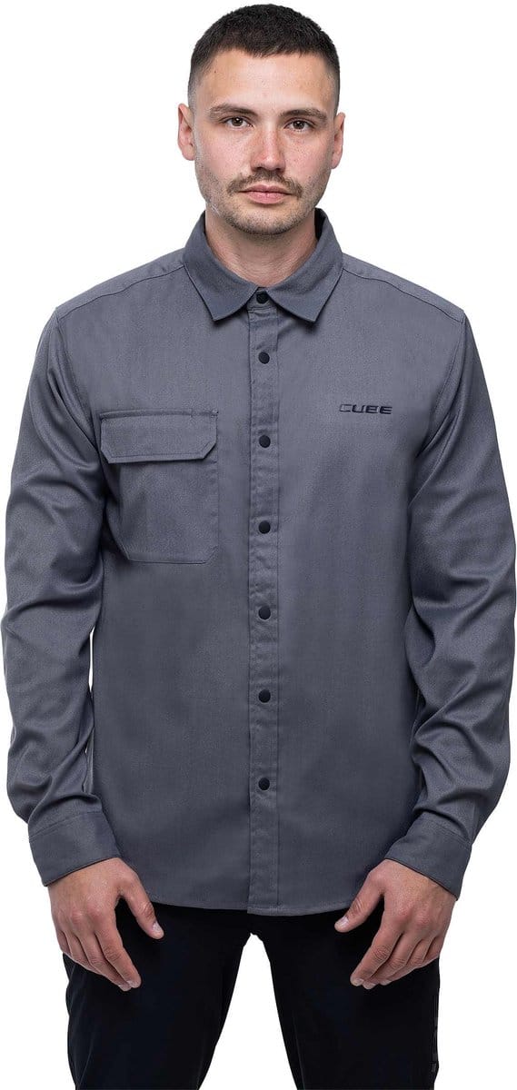 CUBE VERTEX SHIRT L/S GREY L