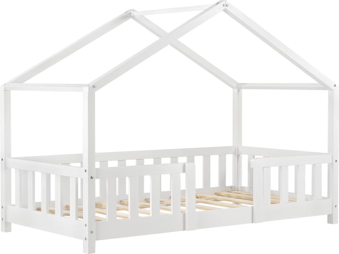 Kinderbed Treviolo huisbed 80x160 cm wit [en.casa]