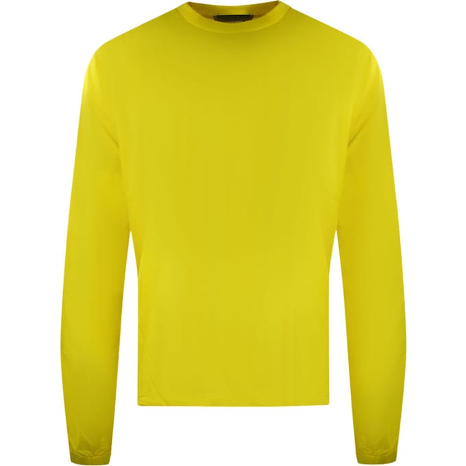 Dsquared2 Groot Logo Op De Achterkant Geel T-shirt Met Lange Mouwen
