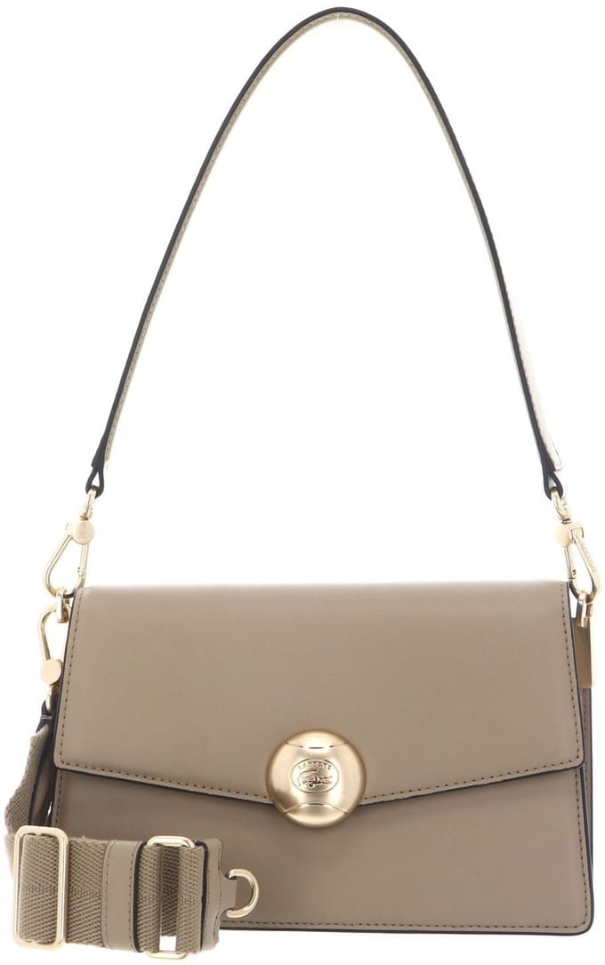 LACOSTE schoudertas Flap Shoulder Bag Viennois Lichtbruin