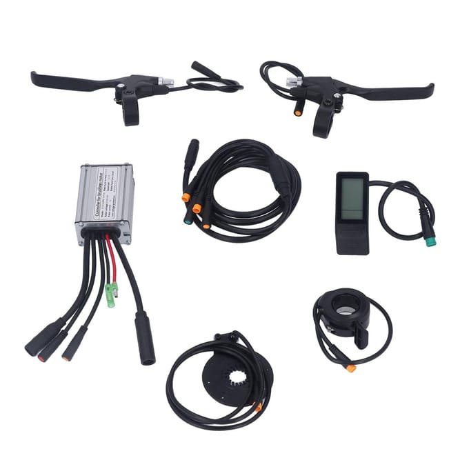 Elektrische Fiets Modificatie Kit Waterdichte 15A Controller LCD4 Paneel Kit voor 250W Motor gray