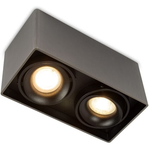 KS Verlichting Bjorn 2 Opbouwspot Gun Metal