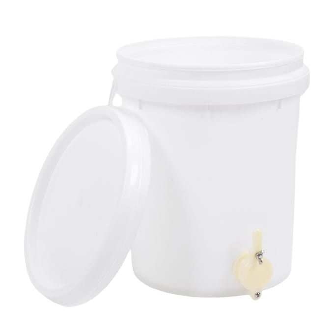 5 Gallon Honingemmer met Deksel en Kraan Plastic Honingopslagcontainer voor Bijenteelt white