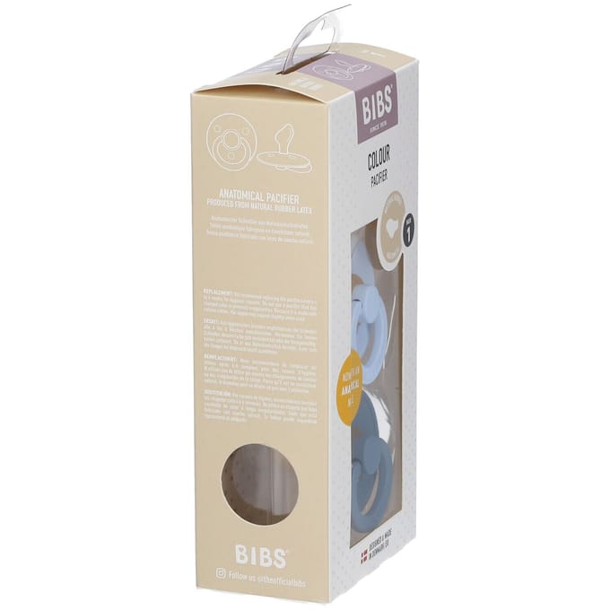 BIBS Colour Fopspeen - 0-6 mnd - 2-pack - Anatomisch - Baby Blue/Petrol