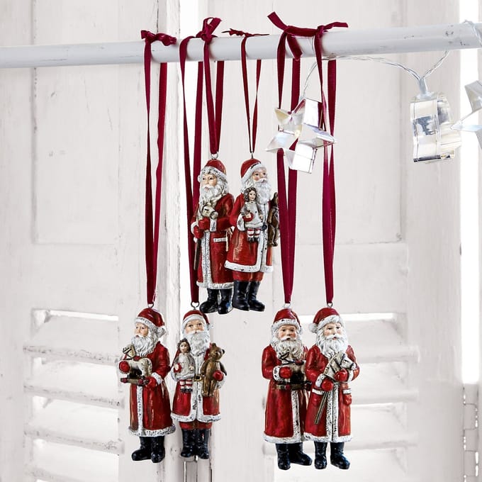 LOBERON Kerstman set van 6 Corvin rood