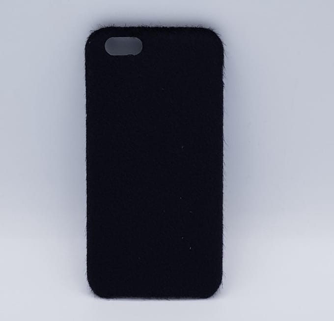 zacht pluizig - zwarte back case Geschikt voor iPhone 6