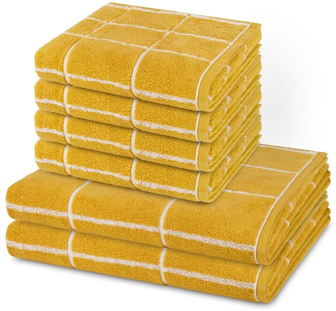 Ross Sonstiges 4 X handdoek 2 X douchehanddoek - in set 6 pack Sensual Skin Karo