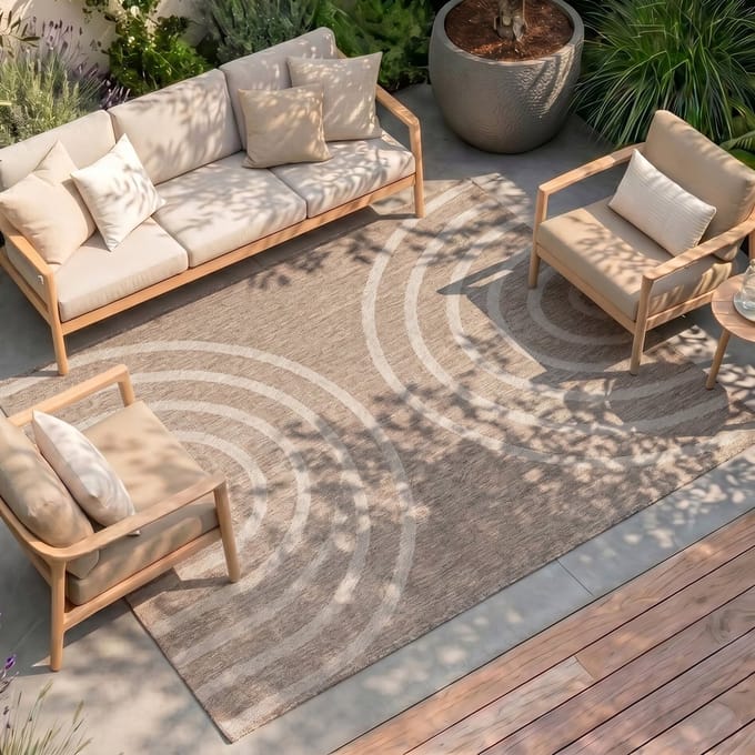 Fraai buitenkleed - Sierra Arches Beige/Creme - 80x150cm