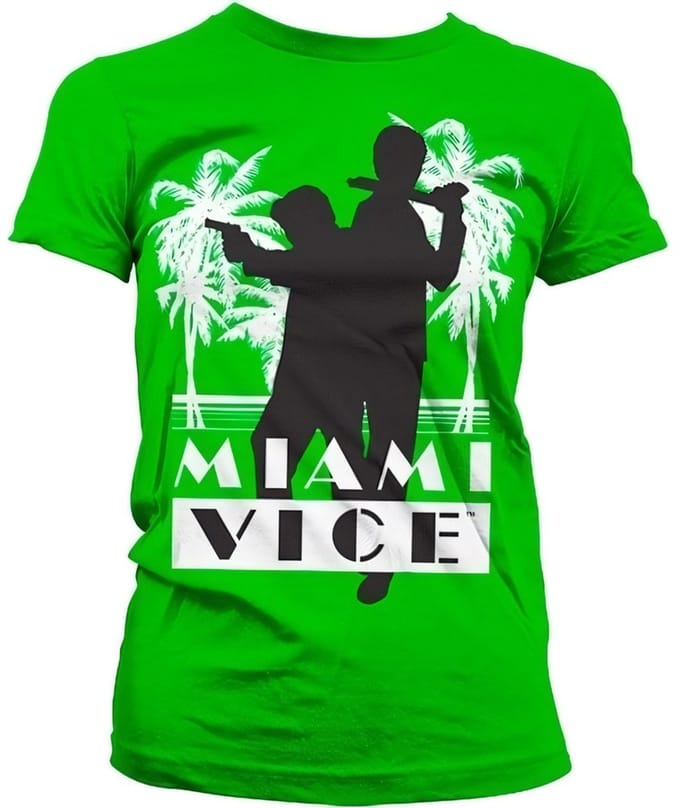 Miami Vice Silhuettes Girly T-shirt dames Groen