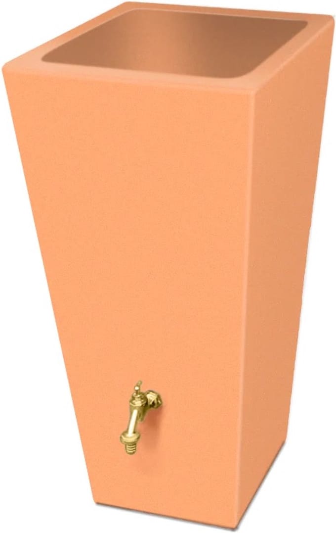 Regenton manhattan terracotta 200L incl. messing kraantje Prestige