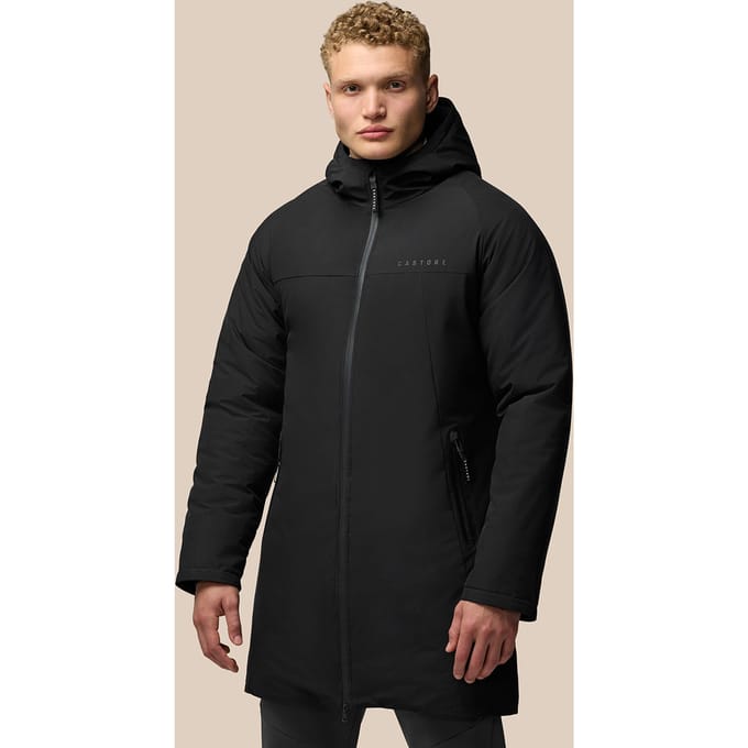 Longline Gewatteerd Jas - Zwart