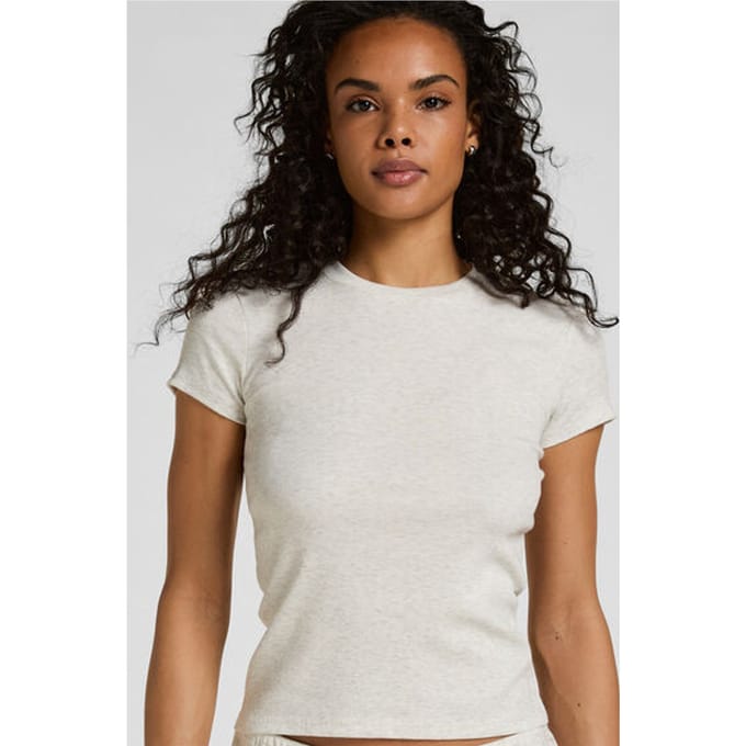 Hunkemöller Shortsleeved Pyjama Top Grijs