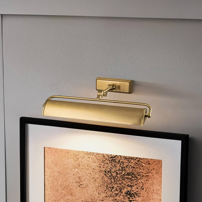 Elstead Lighting LED Schilderijverlichting Winchfield | 2X E14 Max 40W | Dimbaar | Aged Brass