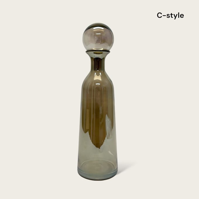 Amber glass bottles C-style