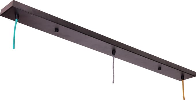 ETH plafondbalk 3 snoeren - 90 cm - metaal - zwart