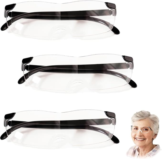 Vergrootglas Set - Lees Bril - Klusjes en Hobby - Frameloze Grote Lenzen - 200% Vergroting