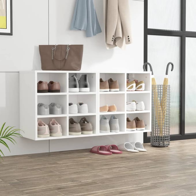 vidaXL - Schoenenkasten - 2 - st - 52,5x30x50 - cm - wit