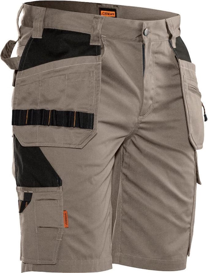 Jobman Practical 2722 Korte Werkbroek Holsterpockets - Mannen - Khaki/Zwart - 64