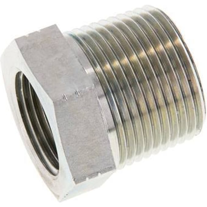 1'' NPT x 3/4'' NPT M/F Verzinkt Stalen Verloopring 140 Bar - Hydrauliek - FL2S-MF-EZ-100N-034N
