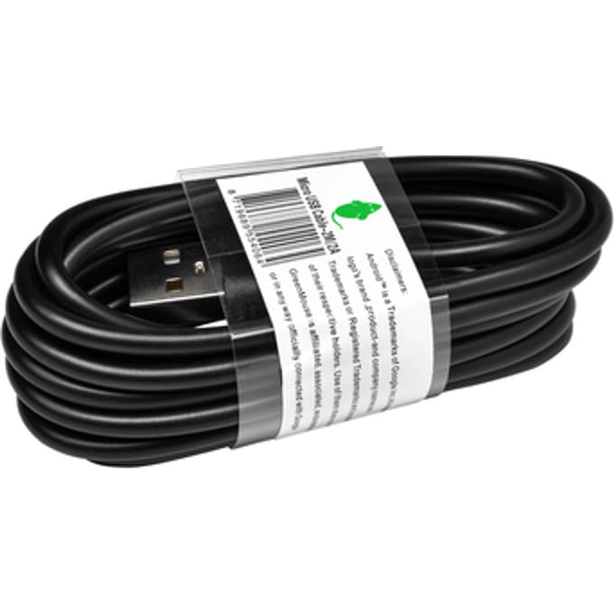 Kabel Green Mouse USB Micro-A 2.0 2 meter zwart